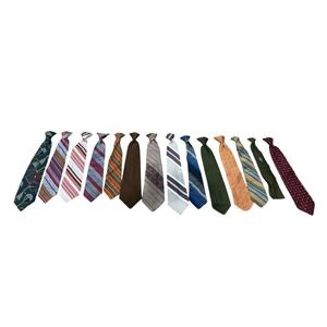 Vintage VTG Clip On Tie Ties Lot of 14 Towncraft, Snapper, Wembley